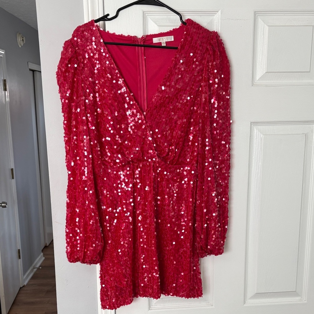 Red Sequin Dress